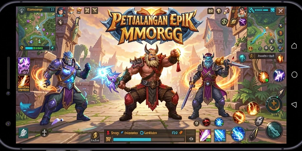 Gameplay MMORPG yang mengesankan dengan dunia yang luas.