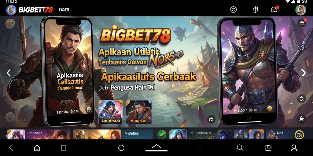 Tangkapan layar utama BIGBET78 menampilkan antarmuka aplikasi Utility yang ramah pengguna.