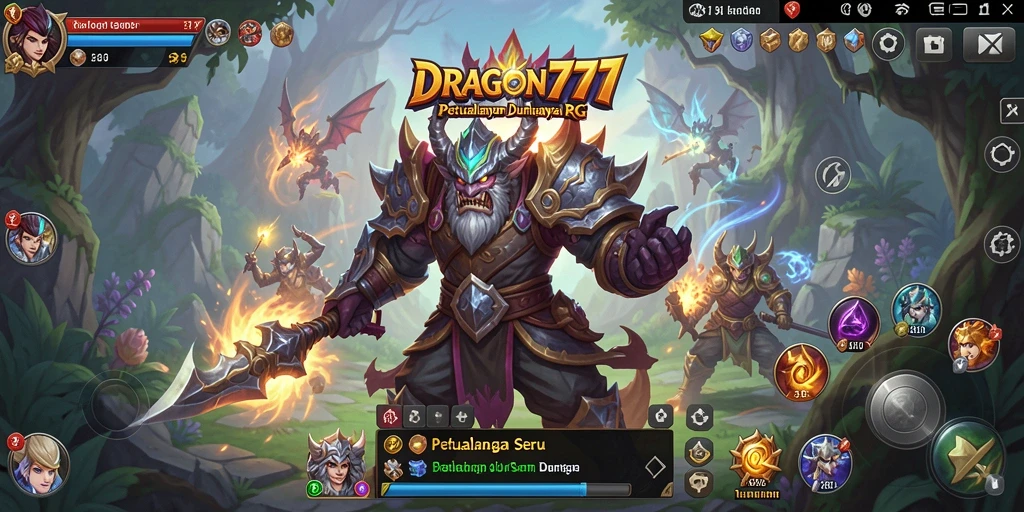 Screenshot gameplay DRAGON777 menampilkan aksi pertempuran yang menegangkan dan penuh strategi.