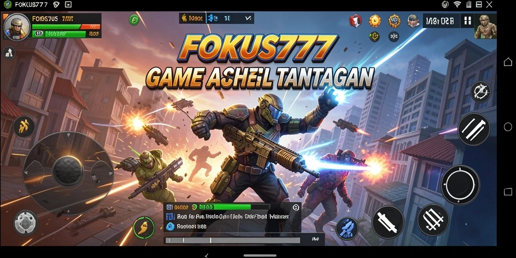 Tampilan aksi mendebarkan dari gameplay FOKUS777 di layar.
