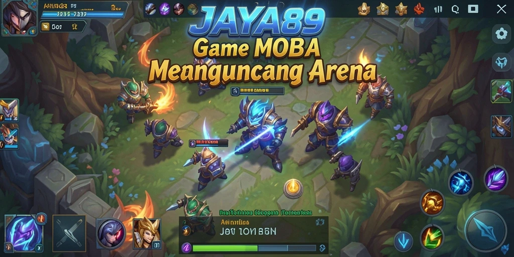 Tampilan gameplay <strong>JAYA89</strong> yang seru dan mendebarkan di arena MOBA.