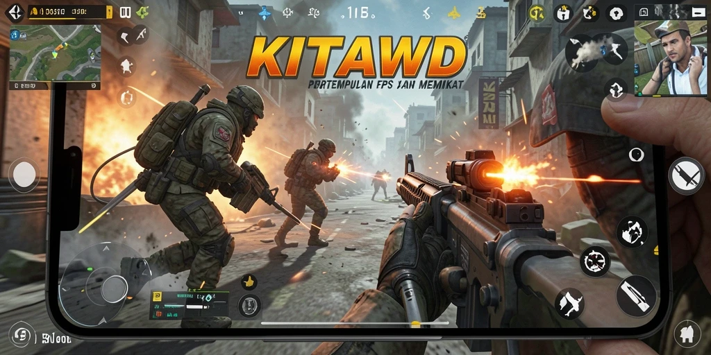 Tampilan gameplay seru di KITAWD dengan aksi tembak-menembak yang intens.