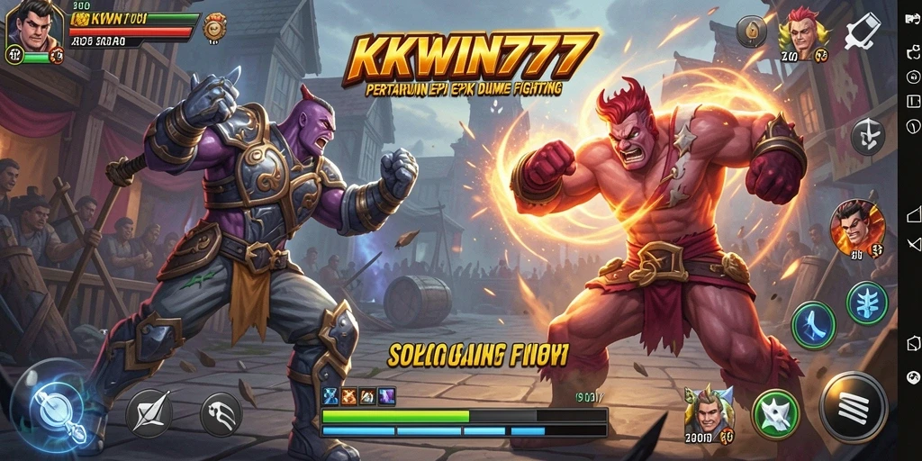 Tampilan aksi pertarungan seru dalam game KKWIN777.