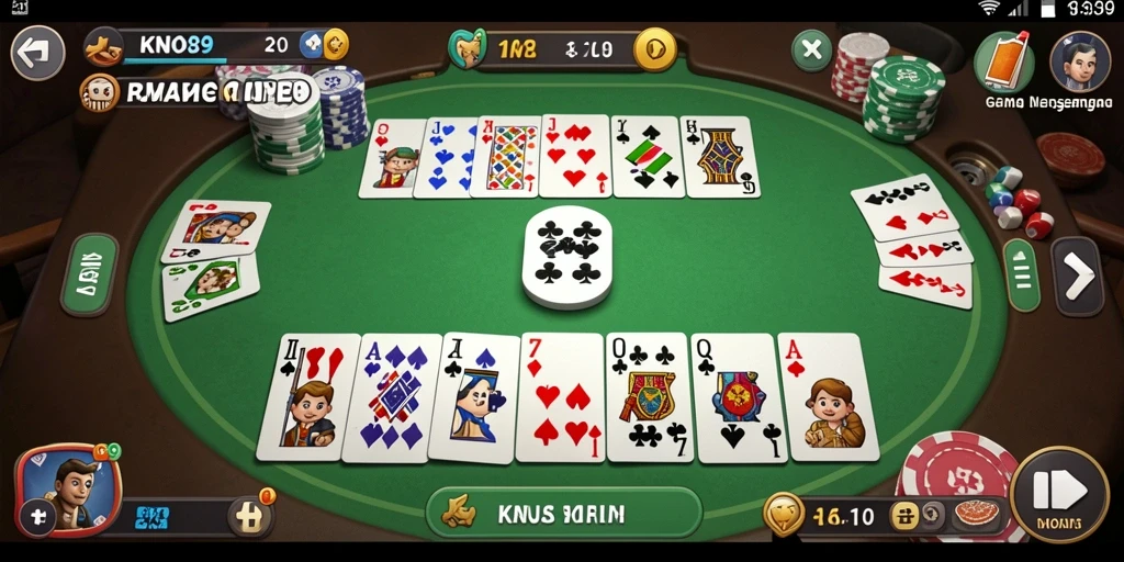 Screenshot KNO89 menampilkan suasana seru dalam permainan Gaple.