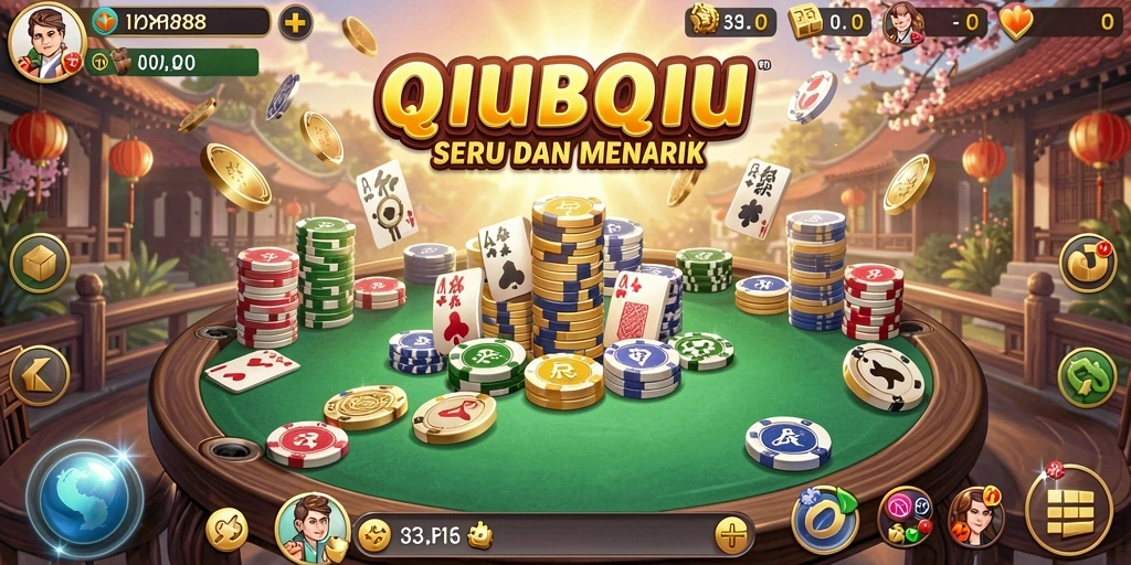 Tangkapan layar gameplay QiuQiu di KOMBO88, menunjukkan keseruan permainan.