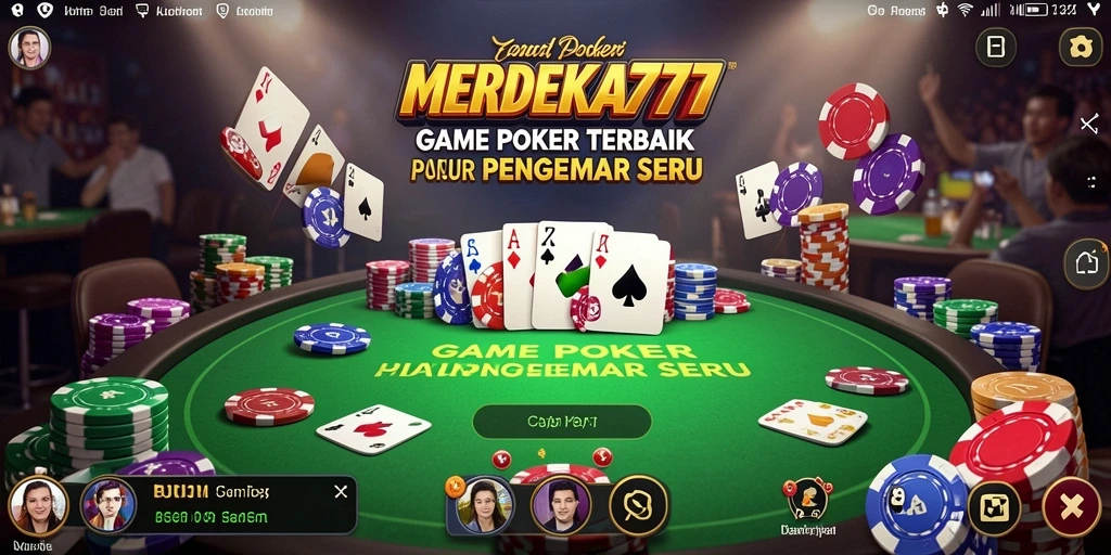 Screenshot gameplay MERDEKA777 menampilkan keseruan bermain poker.