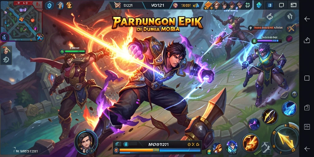 Tampilan menarik gameplay dalam pertandingan MOBA MPO1221.