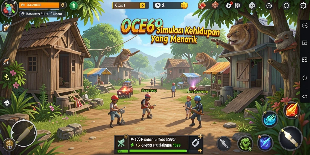 Tangkapan layar OCE69 menampilkan gameplay simulasi interaktif yang mendalam.