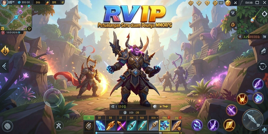 Gameplay menarik dari RVIP yang penuh petualangan MMORPG.