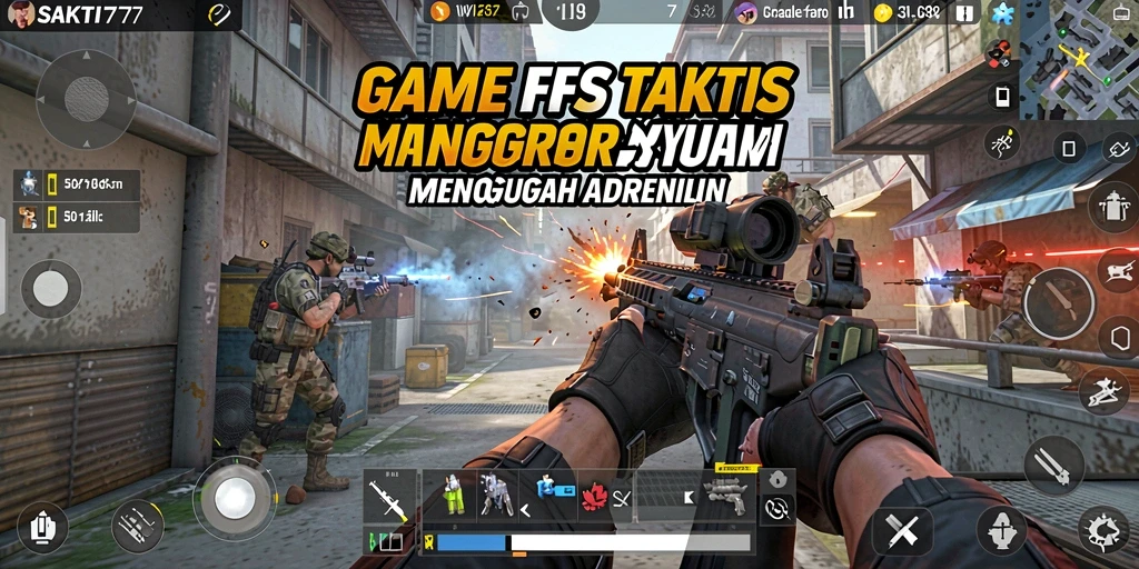 Screenshot SAKTI77 menampilkan aksi gameplay FPS yang intens.