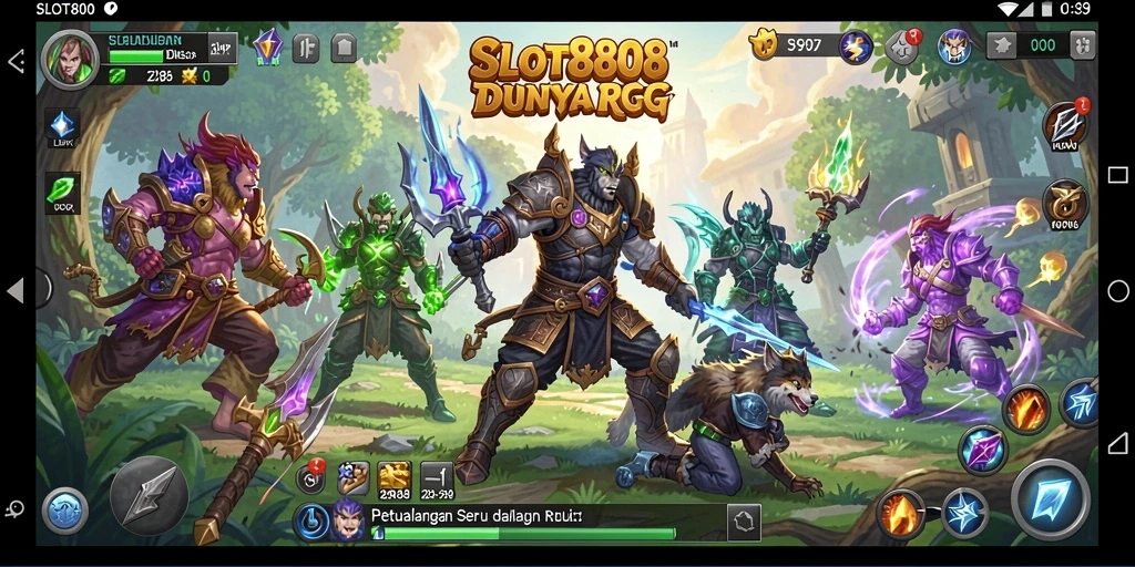 Tampilan seru action RPG dalam gameplay SLOT8808.