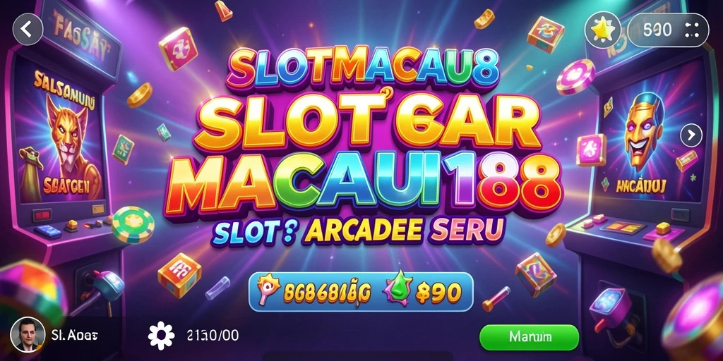Screenshot gameplay SLOTMACAU188 dengan tema slot yang colorful.