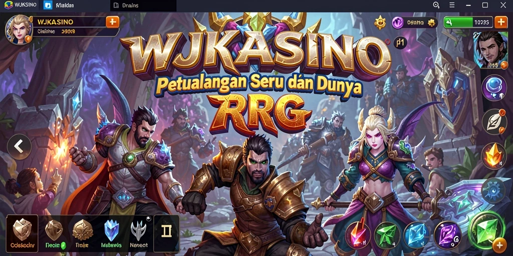 Tangkapan layar WJKASINO menampilkan aksi seru dalam gameplay RPG.