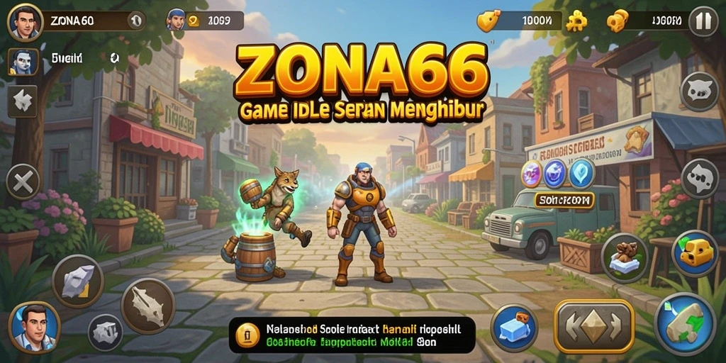Tampilan gameplay ZONA66 dengan mekanisme Idle yang asyik.